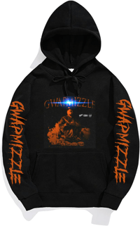 Gwapmizzle Orange on black hoodie 