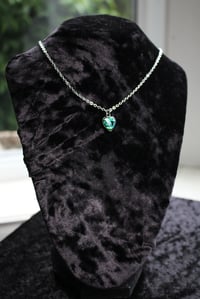 Image 6 of Dead Good Beetle wing tiny heart necklace