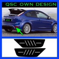 Image 1 of X2 Ford Focus Mk2.5 Rear Reflector/fog/reverse Overlay Stickers 