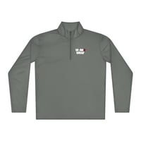 Image 2 of Lightweight quarter-zip pullover Pea know no war. Pinot Noir 