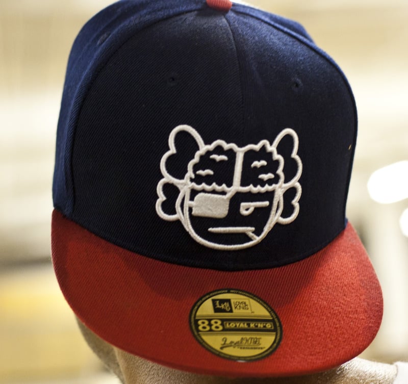 Image of Atama Logo Navy/Red Snapback Cap #02 (Limited Edition of 30 hats)