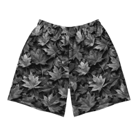 Image 1 of Grayscale Maple Leaf Unisex Athletic Shorts