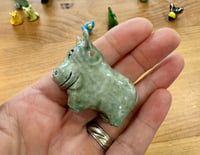 Image 3 of Happy Hippo Ceramic Figurine - Free Shipping in Contiguous US