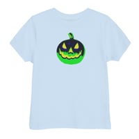 Image 1 of Toddler jersey t-shirt - Jack O Lantern Vintage Green-Black