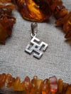 Silver Fire Cross "Ray of Sky" Pendant