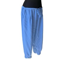 Image 3 of Jams World Blue Loose Fit Cropped Drawstring Pants - Made in Hawaii - Size Small 