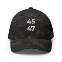 Image 9 of 45 47 MAGA USA FLAG Close Back - Alina Habba Structured Twill Cap