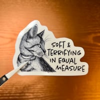 Soft & Terrifying glossy vinyl sticker