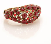 Image of Bejeweled Arabian Nights Bracelet with carved hinge back