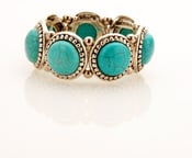 Image of Southwestern faux turquoise cuff bracelet