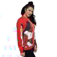 Image 3 of Icons Unisex Bomber Jacket red