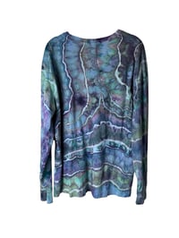 Image 6 of L Unisex Adult Soft Long Sleeve Tee in Mermaid Geode Ice Dye