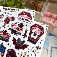 Image 5 of Dracowla Sticker Sheet | Halloween Edition