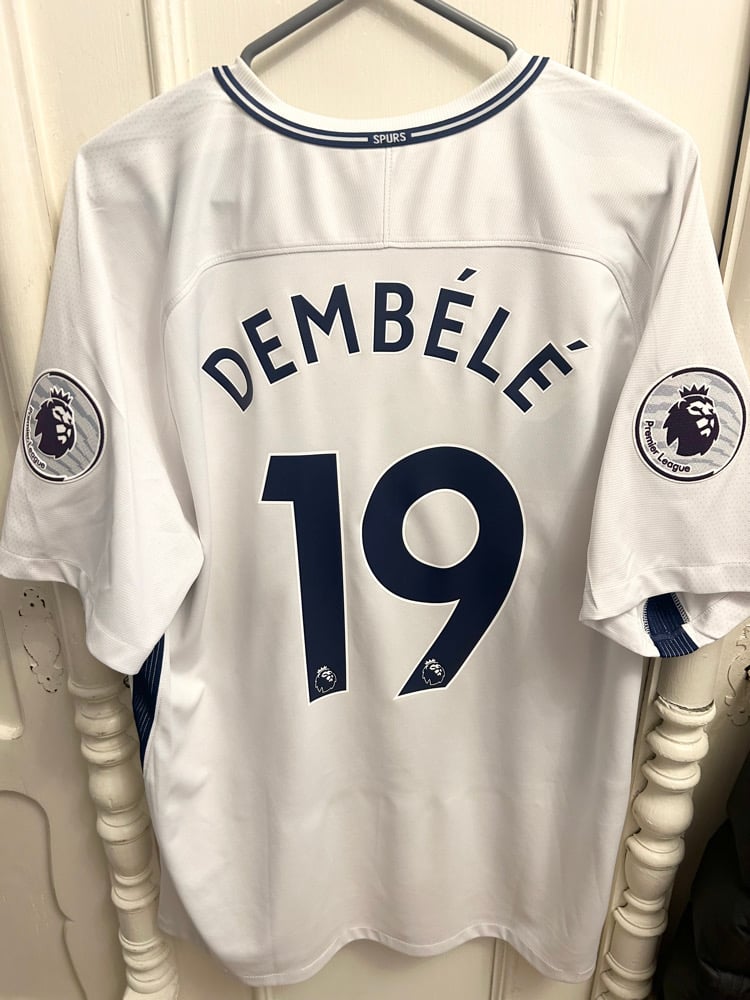 Image of Tottenham Hotspur “DEMBÉLÉ 19” 2017/18 Home Shirt + PL patches  (XL) 