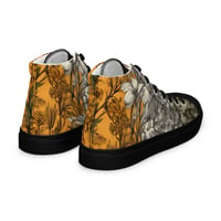 Image 3 of Colorful Trio Botanical Plants Art Nouveau Women’s high top canvas shoes