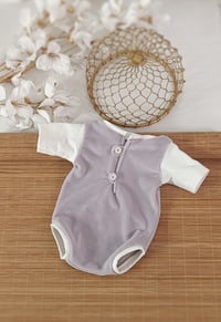 Image 1 of Newborn bodysuit Amir | gray | white