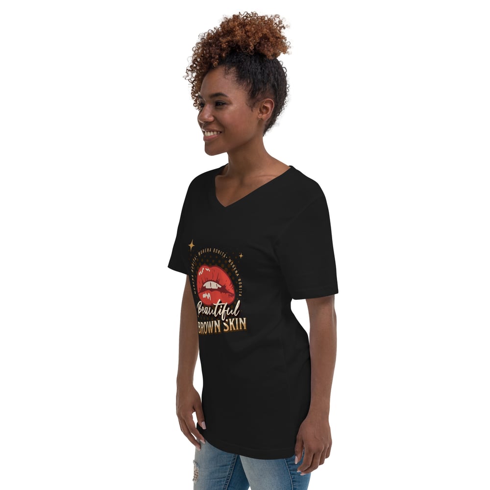 Image of Beautiful Brown Skin V-Neck T-Shirt
