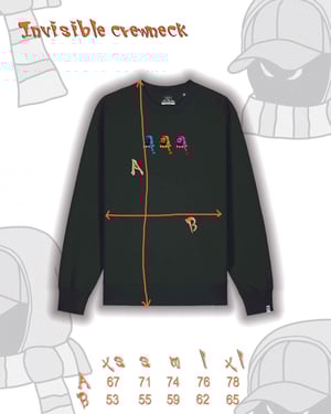 Invisible Crewneck 3x Black