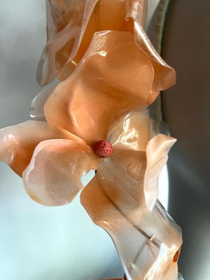 Image of Soft peach flower headpiece 