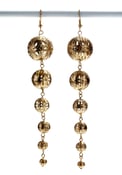 Image of Lacey Spacey ~ Gorgeous filagree golden globe drop earrings