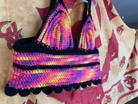 Image 2 of Neon berry leomade crop top