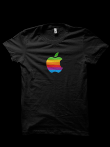 Image of Steve Jobs silhouette Rainbow T-shirt