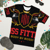 Black and Red BossFitted Men's T-shirt