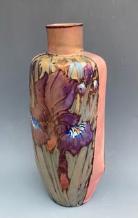 Image 2 of “Iris Latifolia”  satin lustre vase