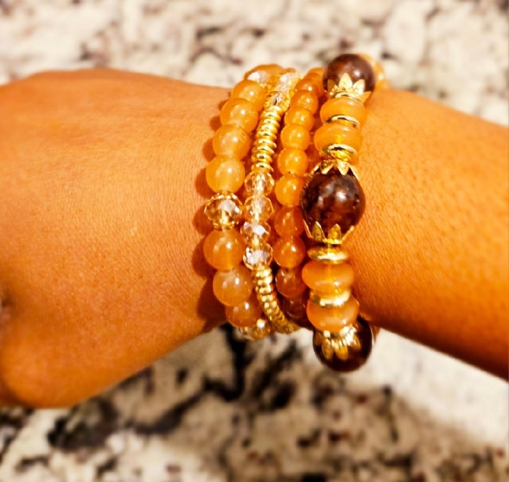 Image of A Stack of Courage Beaded Bracelets