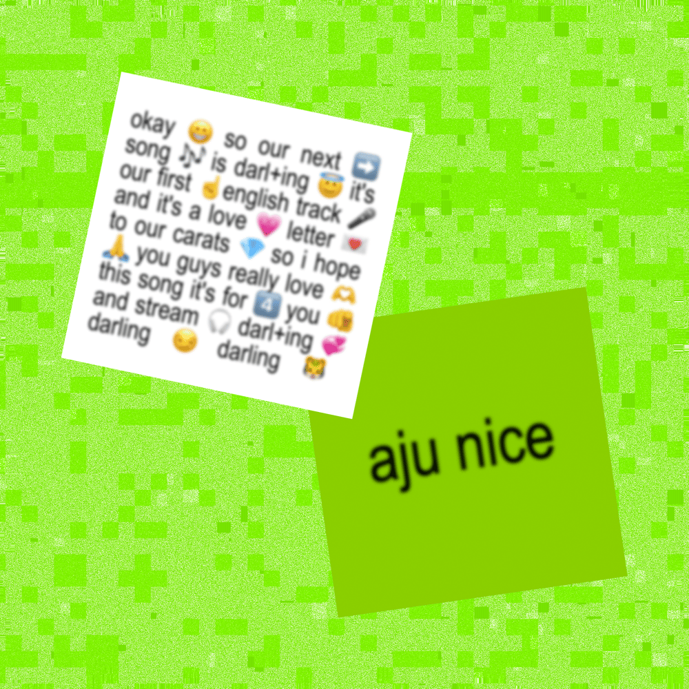 Aju Nice and darl+ing brat-themed Seventeen Stickers