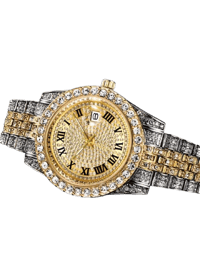 Image 2 of MENS GOLD STAINLESS STEEL WATCH