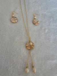Image 2 of 18k gold plated necklace with matching earrings 