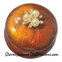 Image 2 of Small Reddish/Orange Prayer/Trinket Box