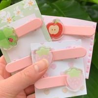 Image 1 of glitter epoxy hairclips