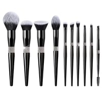 Image 4 of 10 Piece Black Rhinestone Brush Set