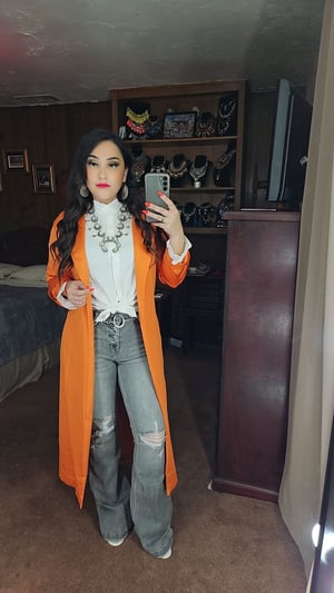 Image of Belinda Satin Trench Duster