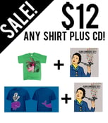 Image of RECESSION PACKAGE! Any Shirt + CD $12