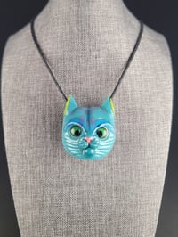 Image 7 of Aqua Green Kitty Face Pendant