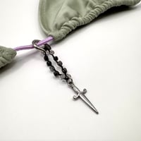 Image 2 of Rutilated Quartz Dagger Bikini Charm