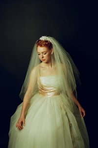Image 1 of 1950s Wax Flower Veil 