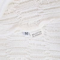 Image 7 of Chic High-Low A-Symmetric Flare Sides Winter White Knit Turtleneck Dress