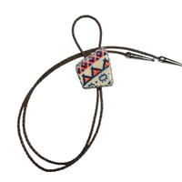 Image 1 of Western Pattern Porcelain Bolo Tie