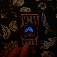 Image 2 of Halloween Tarot Glow-in-the-Dark Pin Badge