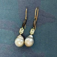 Image 6 of South Sea Pearl Mali Garnet Earrings