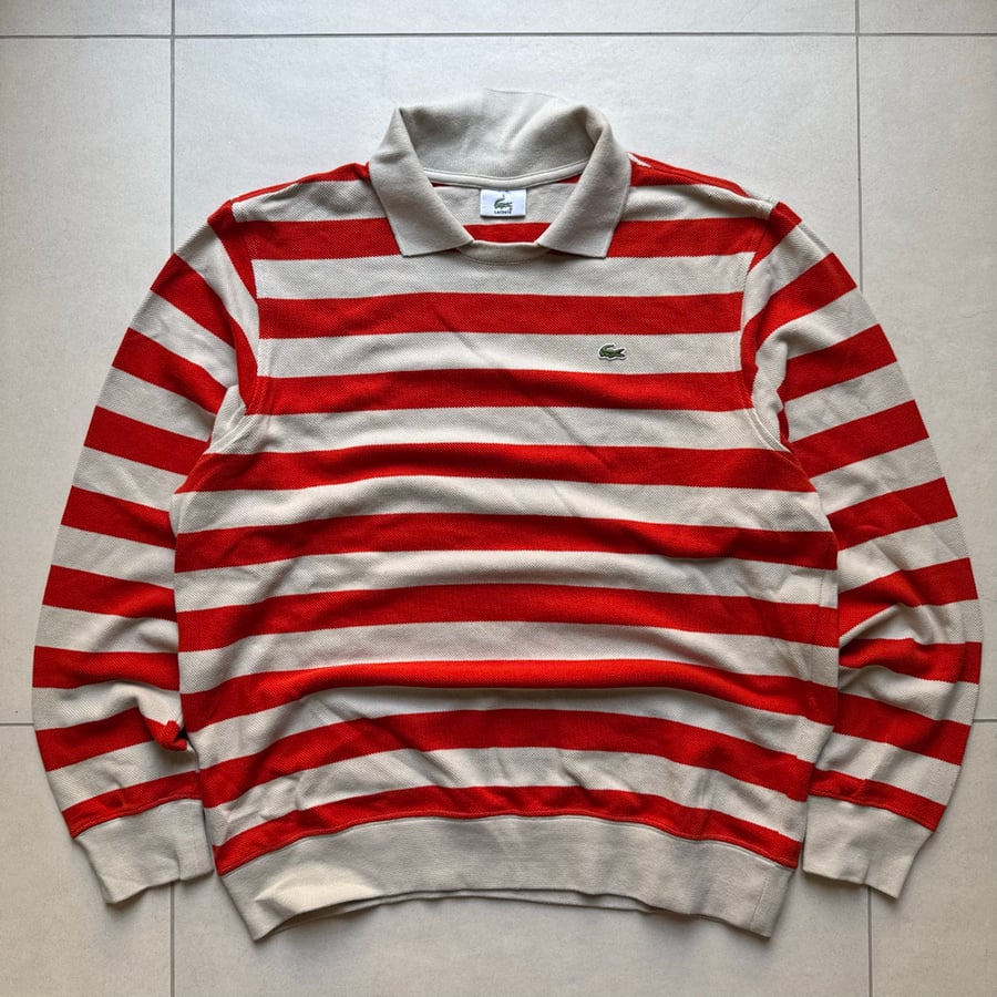 Image of Lacoste Collared Sweatshirt, Size Large