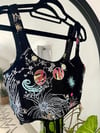 Galaxy Embroidery tulle black velvet corset