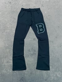 Image 1 of Varsity Flare Sweatpants {Black}