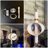 Image 1 of 3D Printed LED Illuminated PerfectDraft Handle & Bracket Set - White & Gold (Modelo, San Miguel)