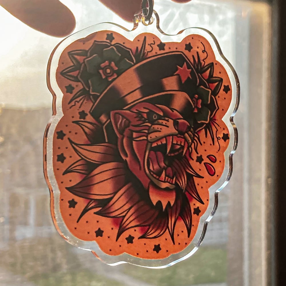 Image of Commander Meouch Traditional Tattoo 3” Keychain