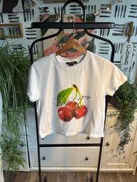Forever 21 cherry  crop tee